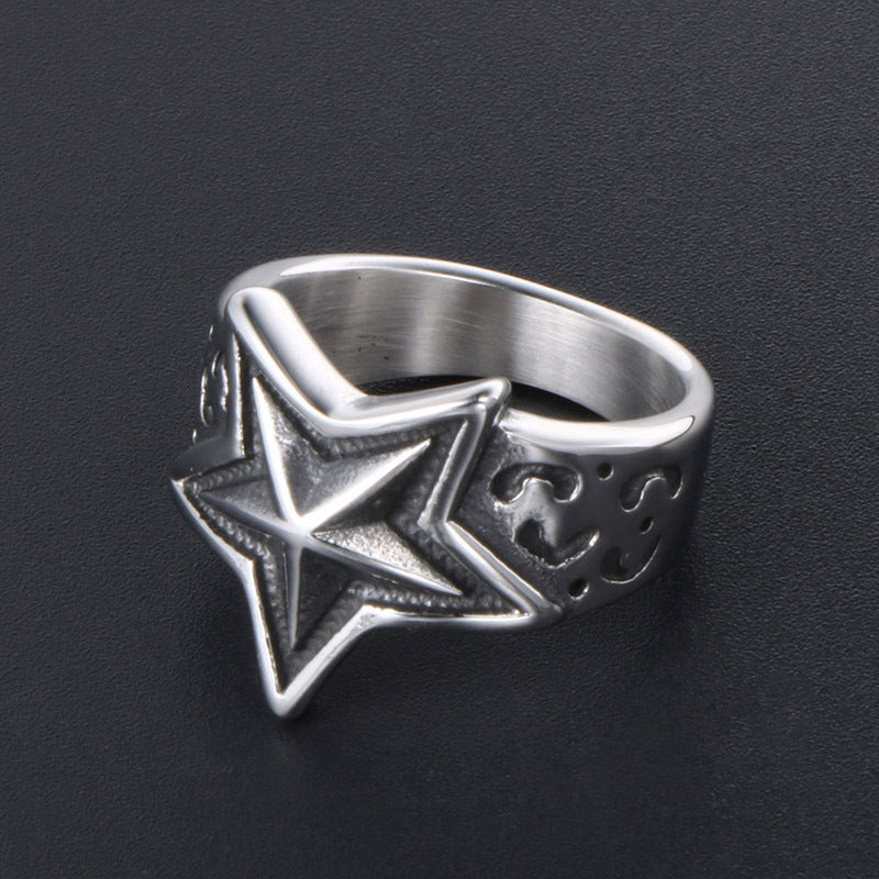 Women’s Star Design Stainless Steel Ring