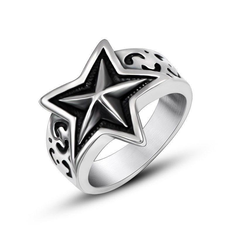 Women’s Star Design Stainless Steel Ring