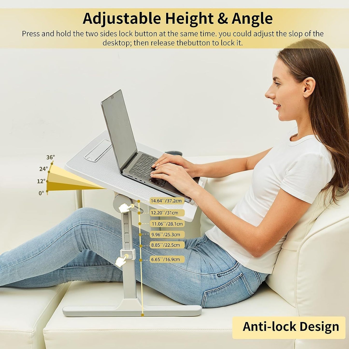 Ultimate Comfort Anywhere: Portable Adjustable Folding Table for Your Laptop | USA version