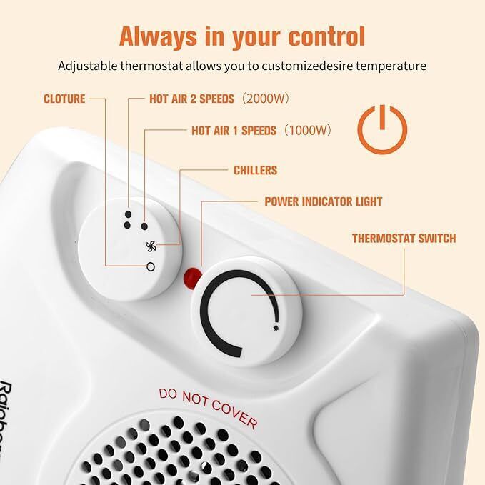 Electric Double Quick Heater with 3 Levels