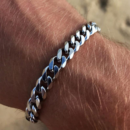 Men’s Miami Cuban Six-Sided Titanium Bracelet