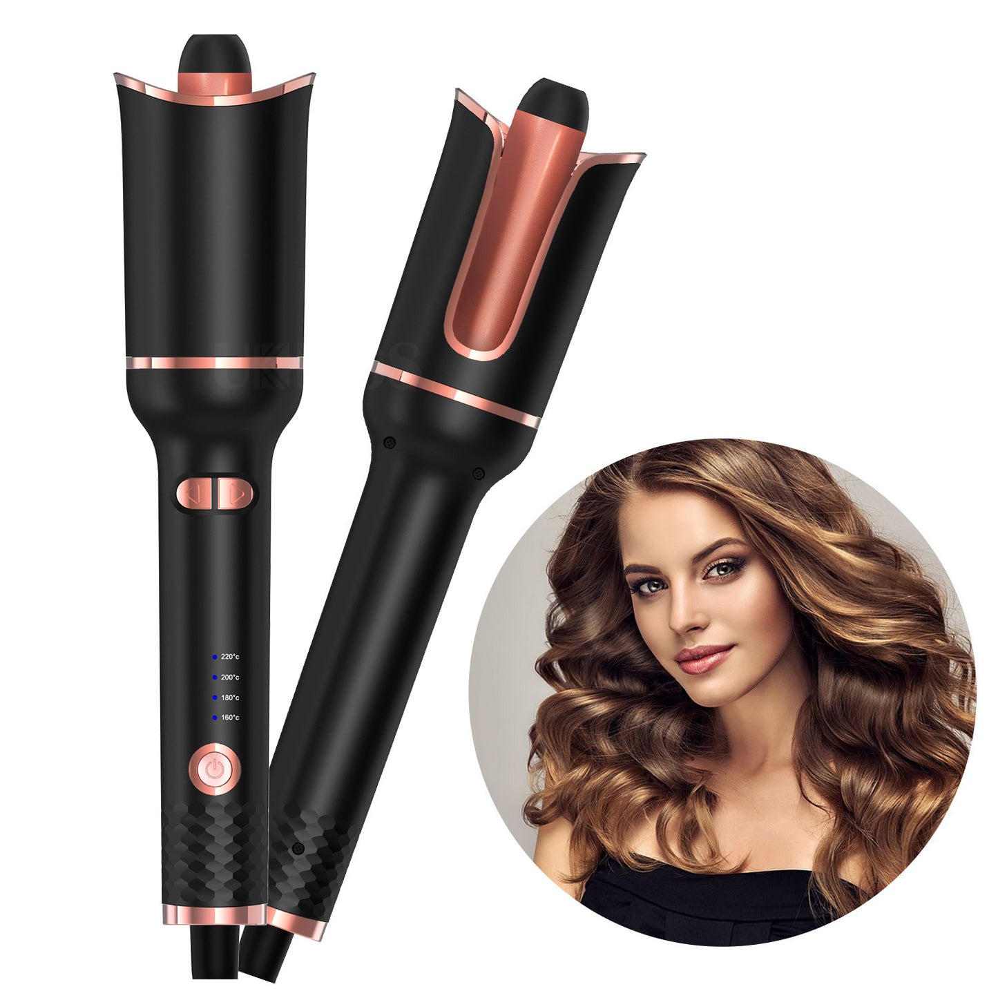 Automatic Effortless Hair
Styling with Negative Ion - Smooth, Shiny, Frizz-Free Curls