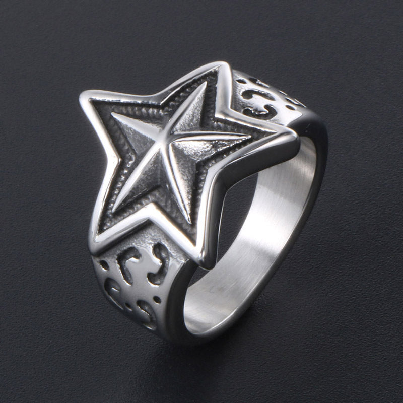 Women’s Star Design Stainless Steel Ring