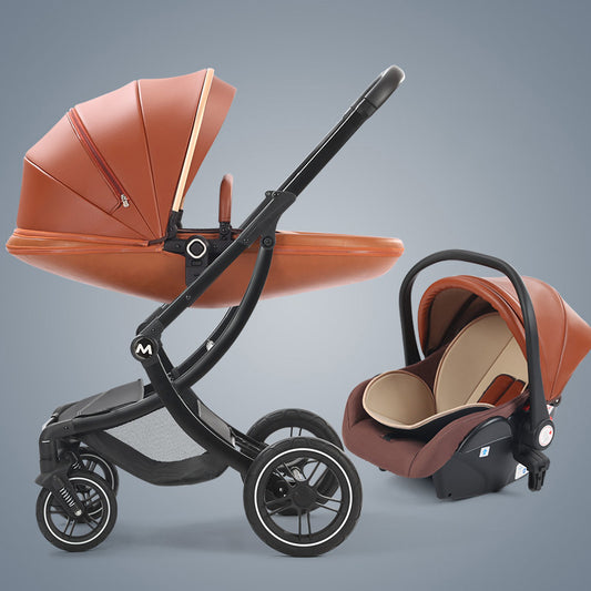 Timeless Elegance: Old Money Vintage-Style Luxury Baby Stroller and Car Seat Set