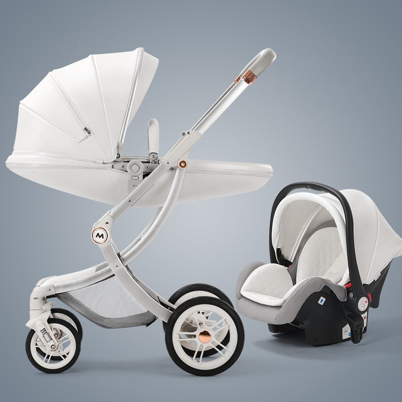 Timeless Elegance: Old Money Vintage-Style Luxury Baby Stroller and Car Seat Set