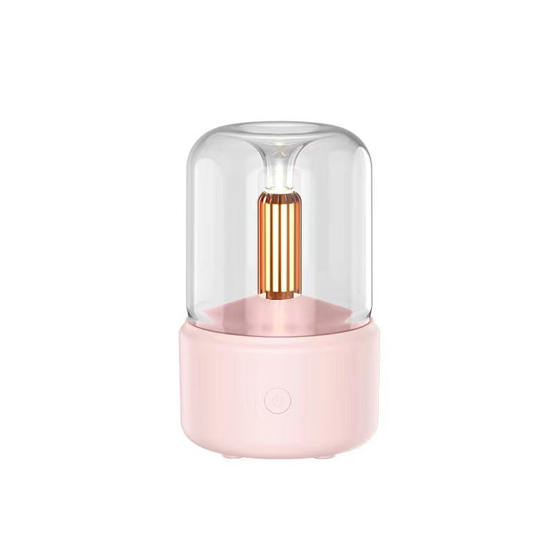 KINSCOTER Atmosphere Light Humidifier | Candlelight Aroma Diffuser Portable 120ml