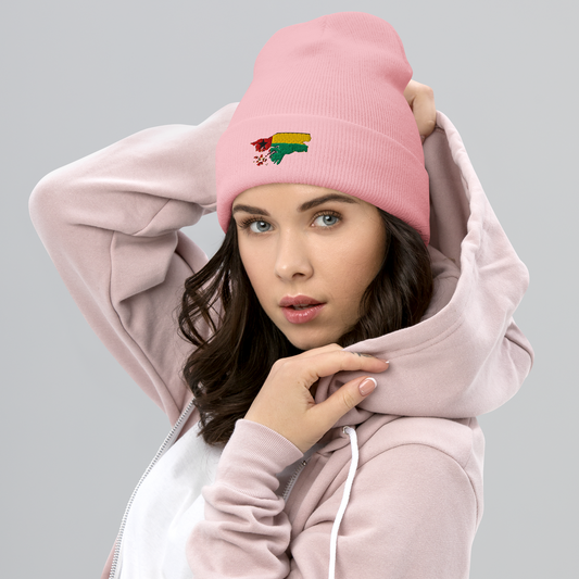 Guinea-Bissau Flag Cuffed Beanie