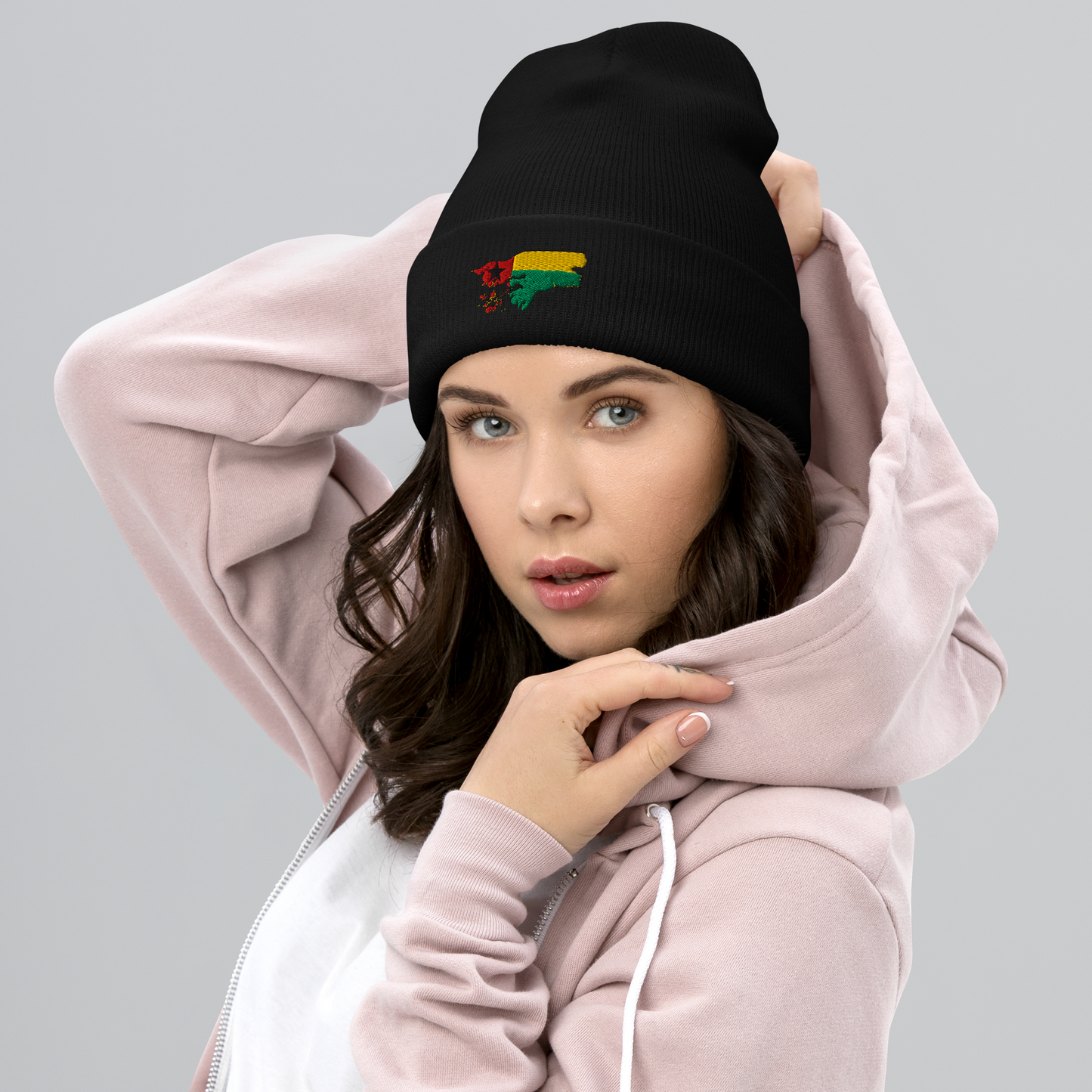 Guinea-Bissau Flag Cuffed Beanie