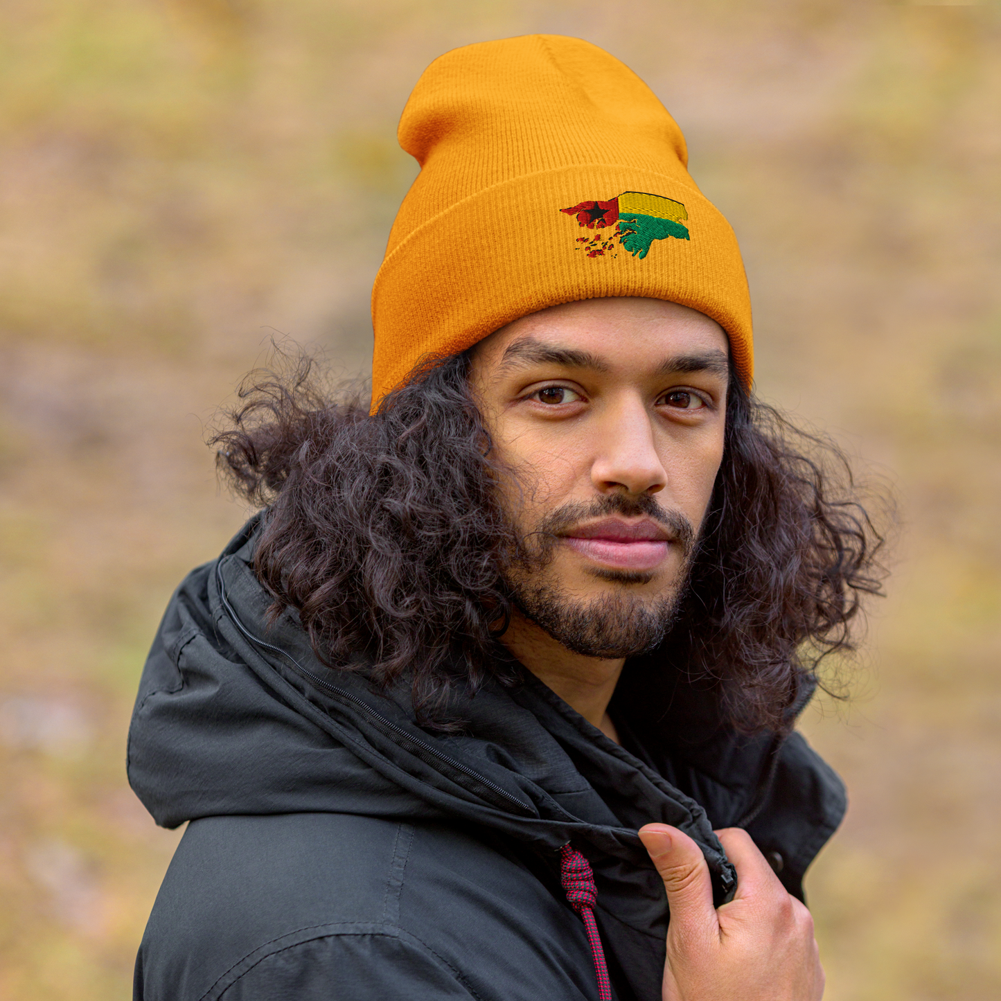 Guinea-Bissau Flag Cuffed Beanie