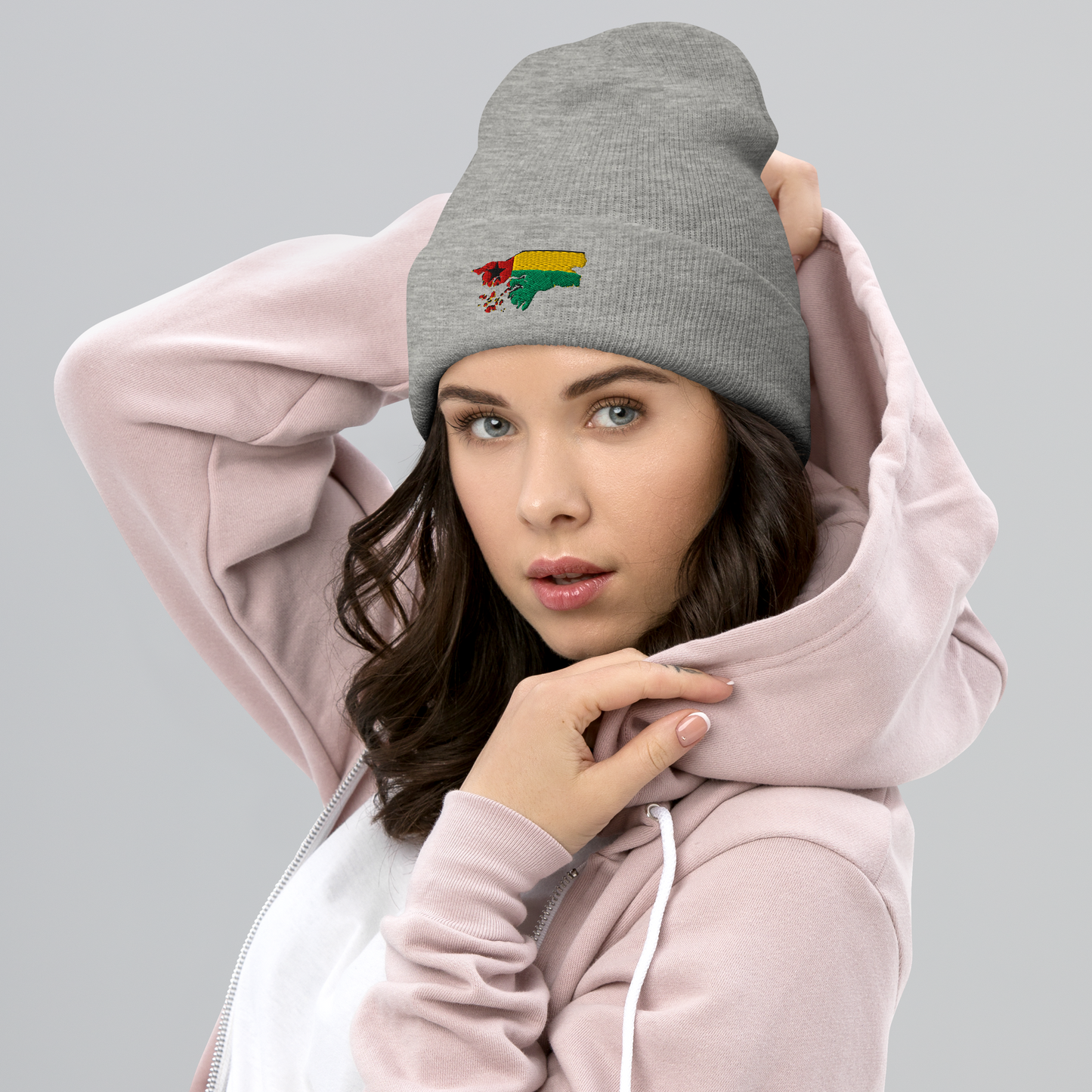 Guinea-Bissau Flag Cuffed Beanie