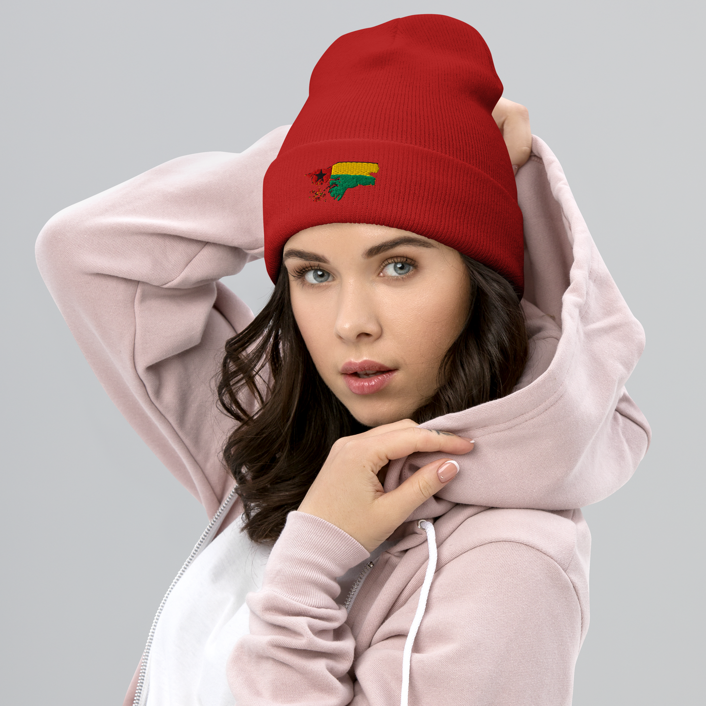 Guinea-Bissau Flag Cuffed Beanie