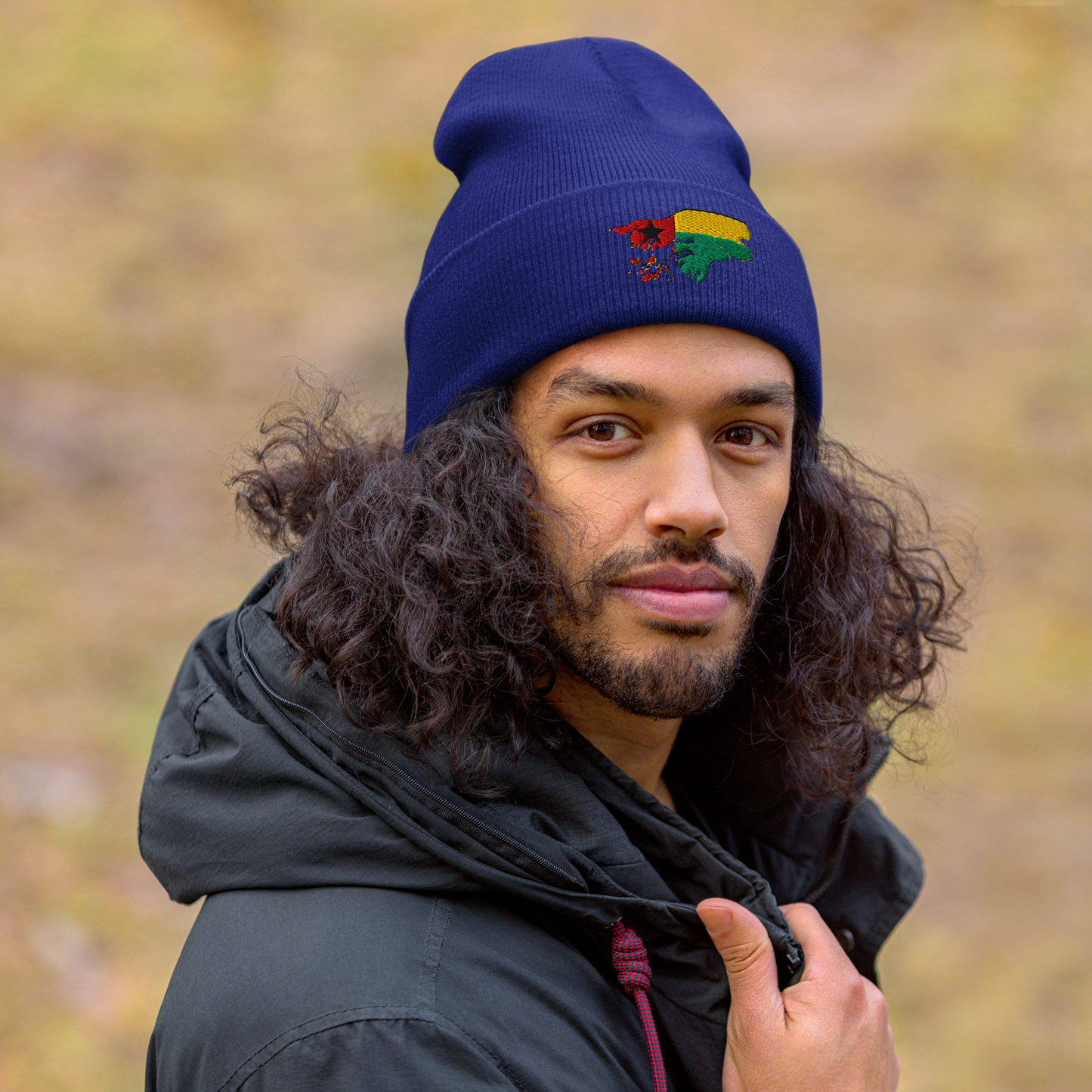 Guinea-Bissau Flag Cuffed Beanie