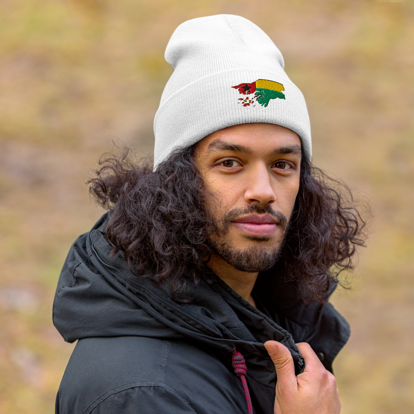 Guinea-Bissau Flag Cuffed Beanie