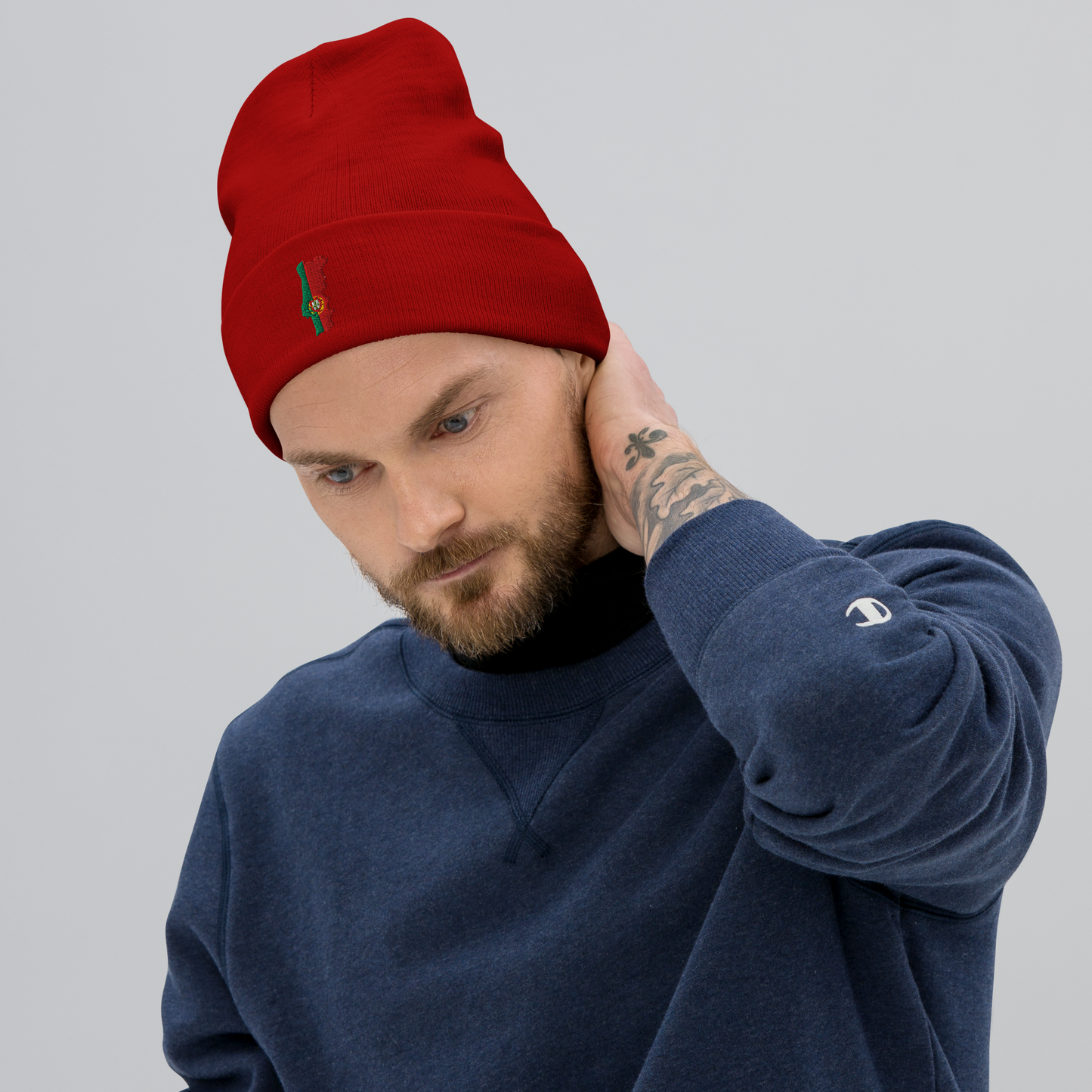 Portugal-Themed Embroidered Beanie