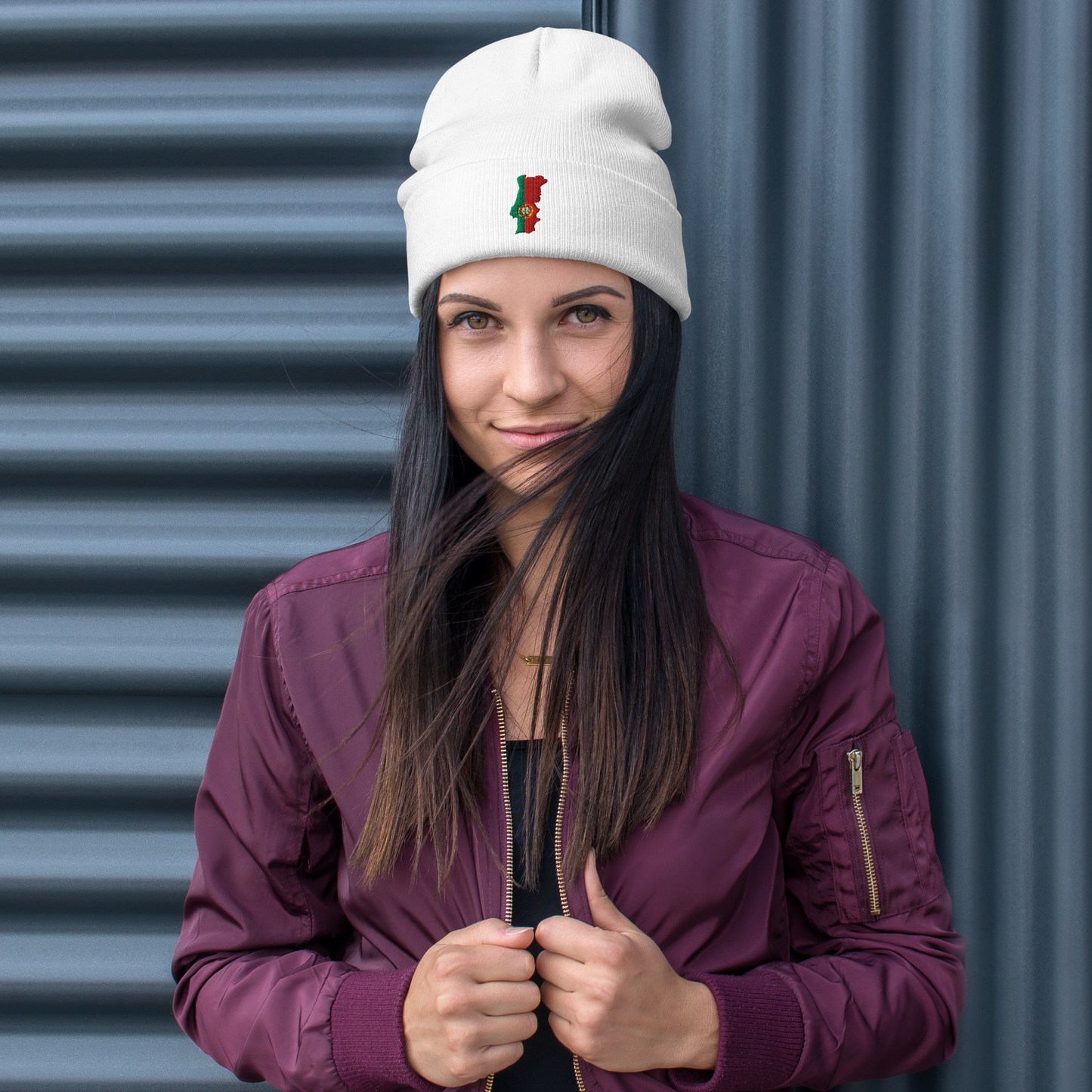 Portugal-Themed Embroidered Beanie